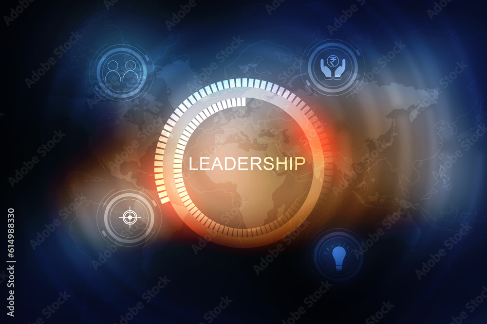2d rendering business leadership concept 
