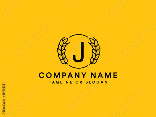 J Initial Logo Template Vector Illustration Editable File photo