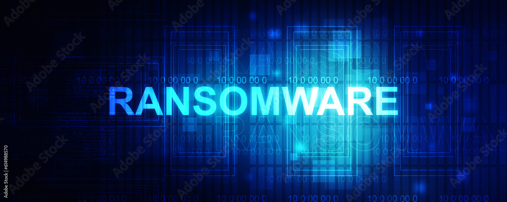 2d illustration ransomware computer virus
