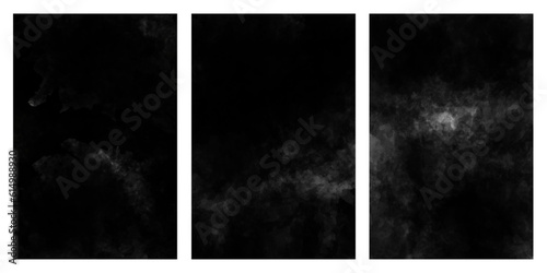 abstract set of black texture. Elegant marble texture set. Vector background collection with black line pattern for cover, invitation template, wedding card, contemporary dark menu design.