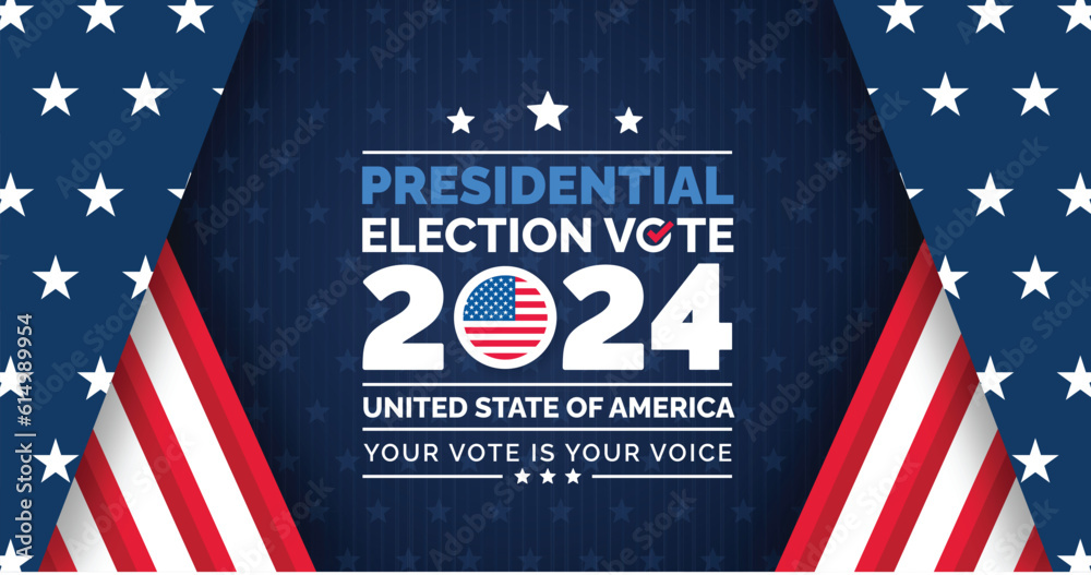 USA 2024 Presidential Elections Event Banner, background, card, poster
