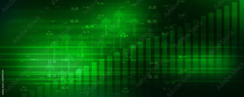 2d rendering Stock market online business concept. business Graph 2d rendering Stock market online business concept. business Graph
