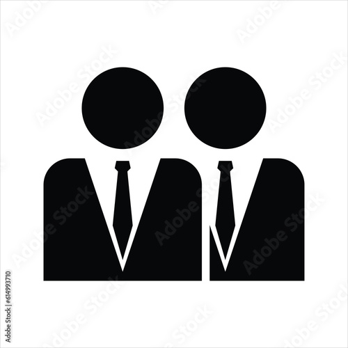 two user icon vector. Profile and people silhouette. employed sign. isolated on white background.