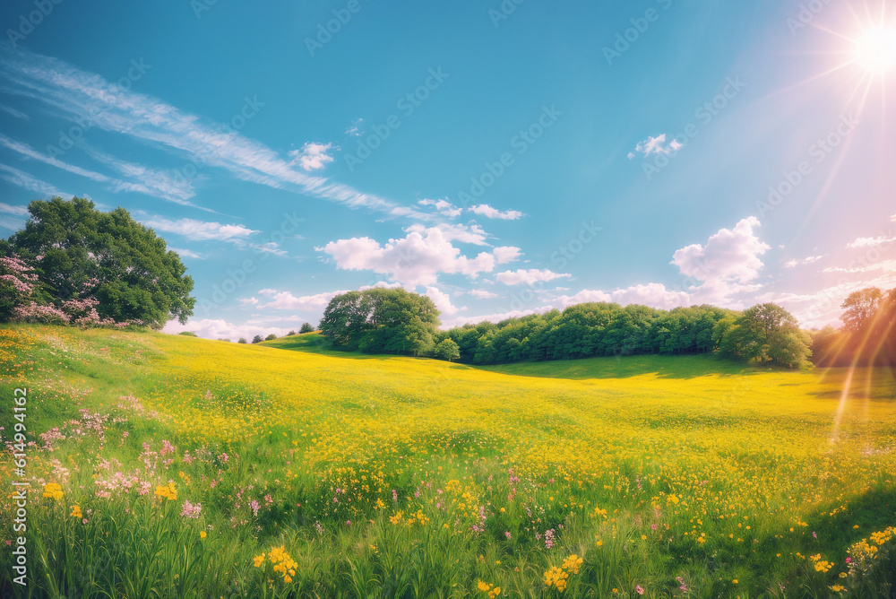 Obraz premium flower, field, flowers, garden, grass, landscape