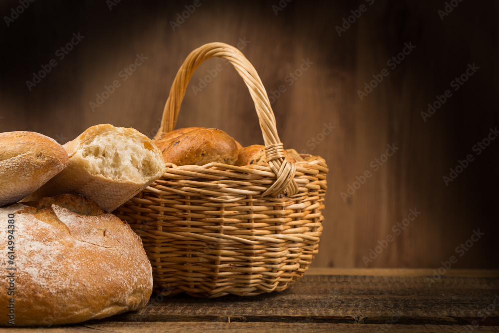 assortment of bread, baking products