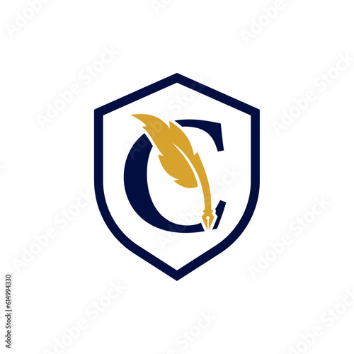 'C' letter law firm logo design.