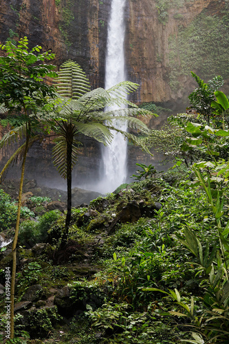 Kapas Biru Waterfall is a beautiful waterfall located in Lumajang, East Java. photo