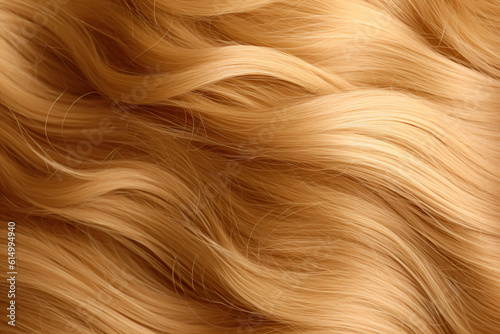 Generative ai. Texture of curly hair ginger tint close-up. generative ai