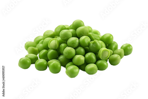 Isolated Peas on Transparent Background, AI