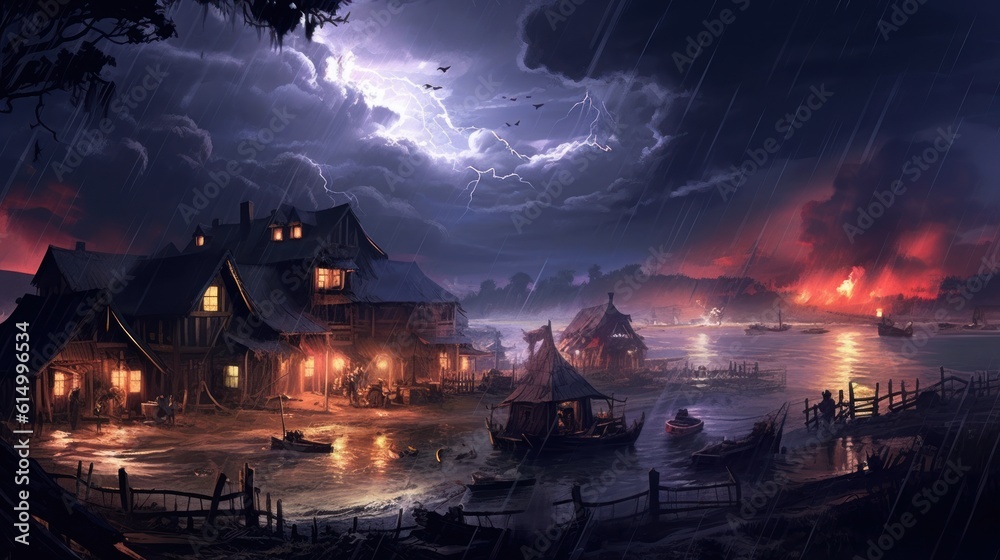 Storm Game Environment Art