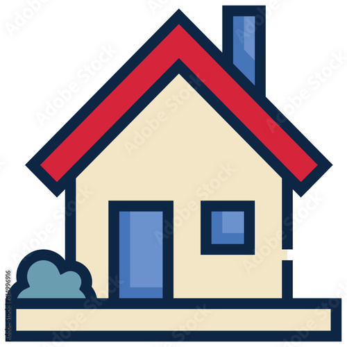 house realestate home building location map icon filled outline
