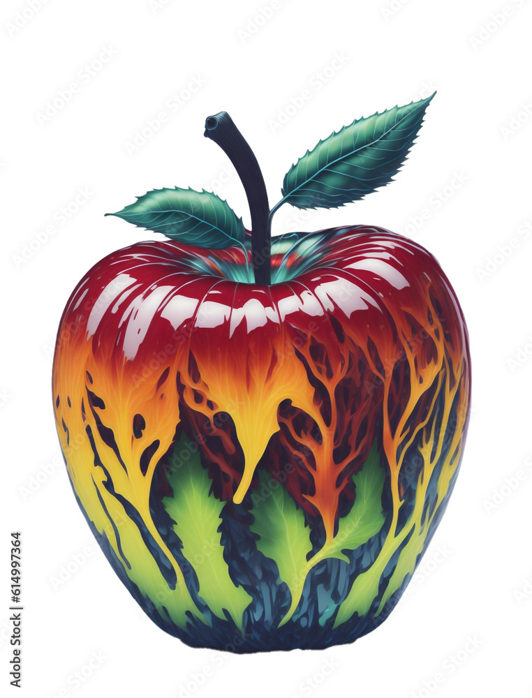 beautiful colorful apple graphic isolated on white background beautiful colorful apple graphic isolated on white background