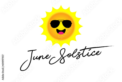 June solstice Holiday concept. Template for background, banner, card, poster, t-shirt with text inscription