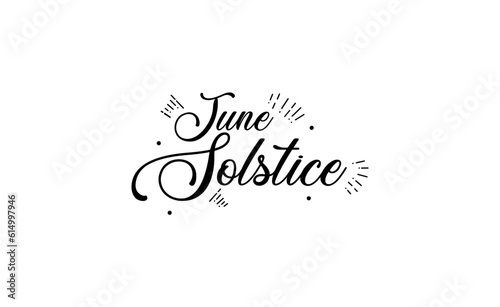 June solstice Holiday concept. Template for background, banner, card, poster, t-shirt with text inscription