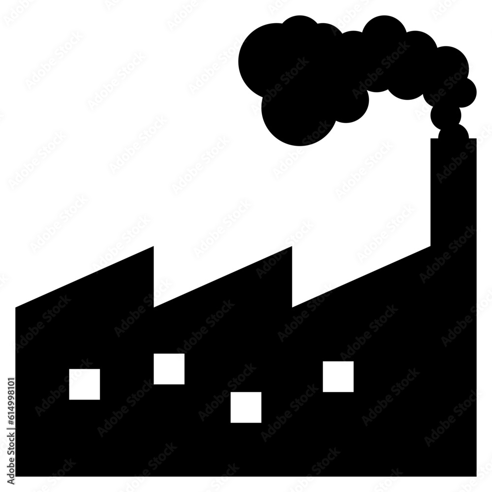 factory building location pollution map icon solid glyph factory building location pollution map icon solid glyph