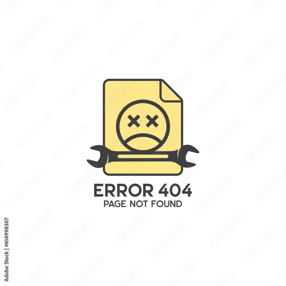 Fototapeta premium error system symbol, error icon, vector art.