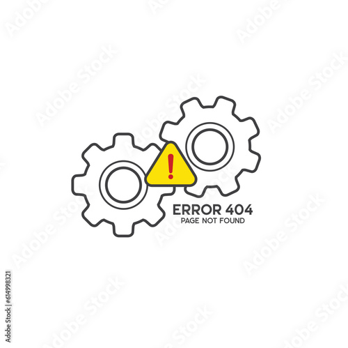 error system symbol, error icon, vector art.