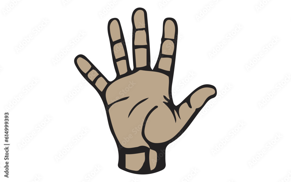 Hand Icons With Finger Count. Hand Gesture Symbols Hand Icons With Finger Count. Hand Gesture Symbols
