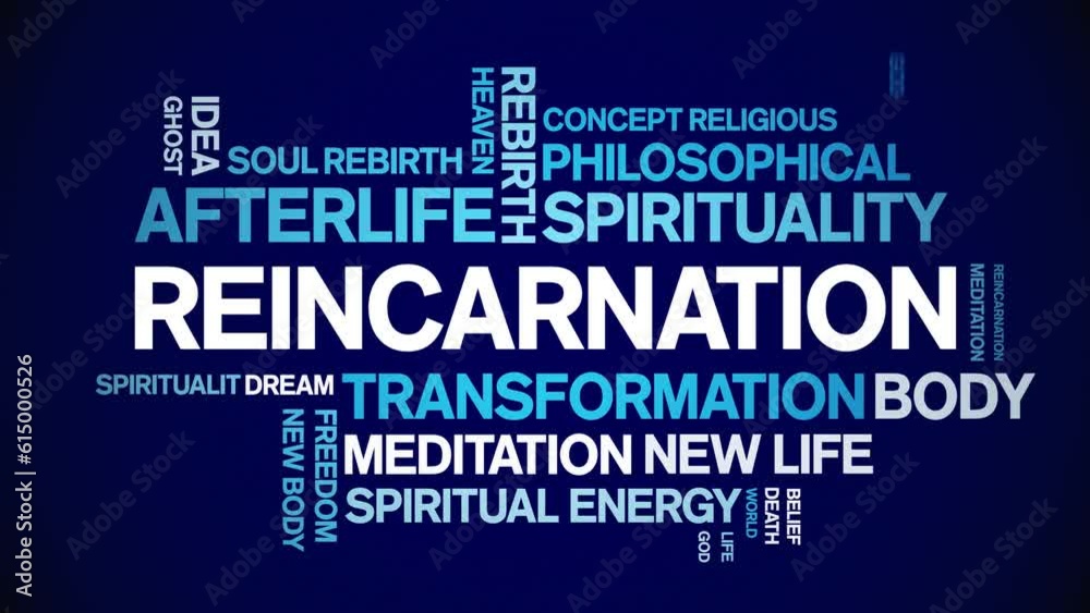 Reincarnation animated tag word cloud;text design animation kinetic ...