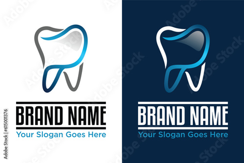simple Healthy Dental Care Letter P illustration logo design