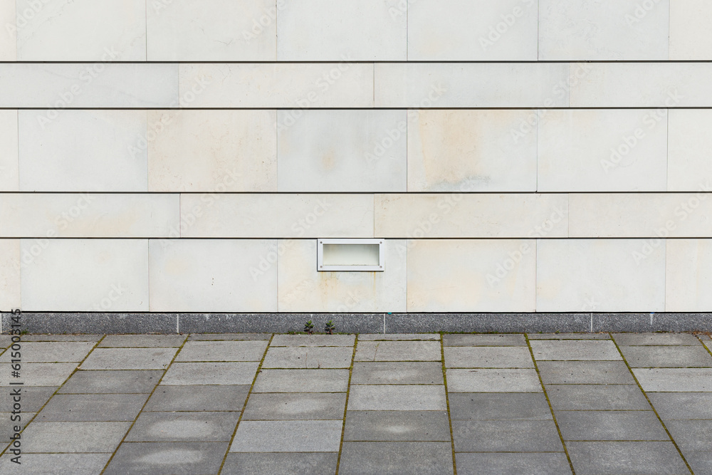 Fototapeta premium square floor with modern stone wall