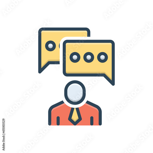 Color illustration icon for moderate 