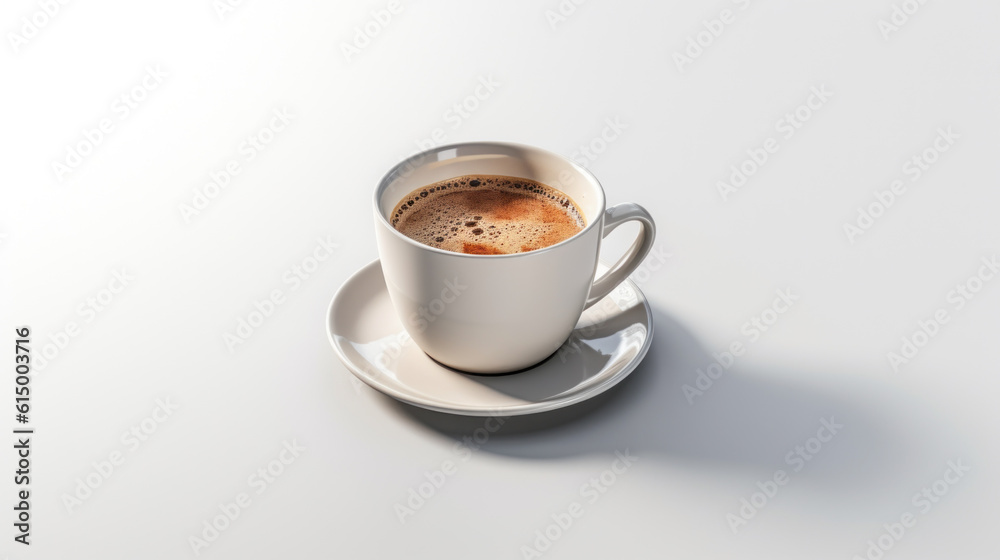 cup of coffee on white background cup of coffee on white background