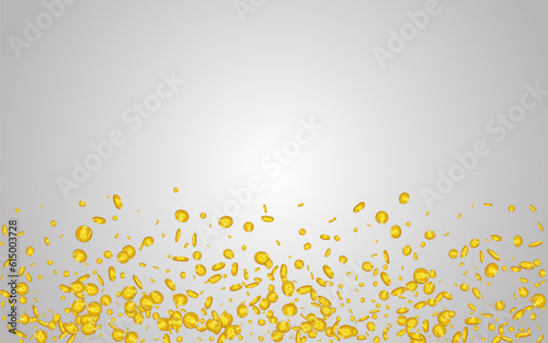 Fall Metal Finance Vector Gray Background. Gold