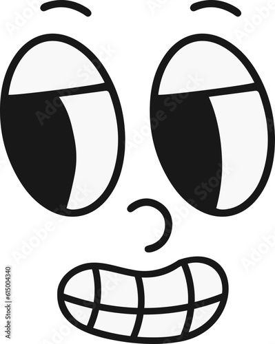 cartoon emoji face expression retro avatar cute