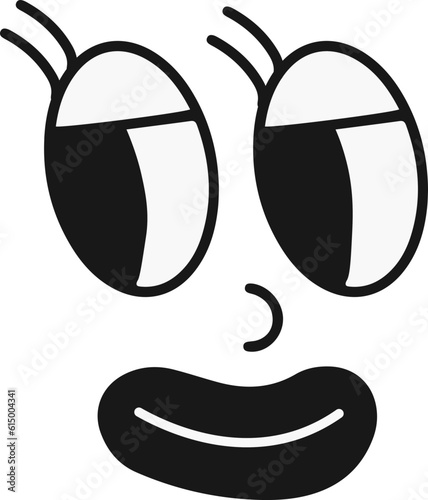 cartoon emoji face expression retro avatar cute