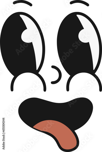 cartoon emoji face expression retro avatar cute