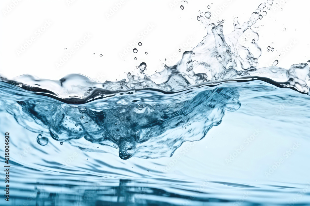 Texture Of Light Blue Water On White Background. Generative AI Texture Of Light Blue Water On White Background. Generative AI