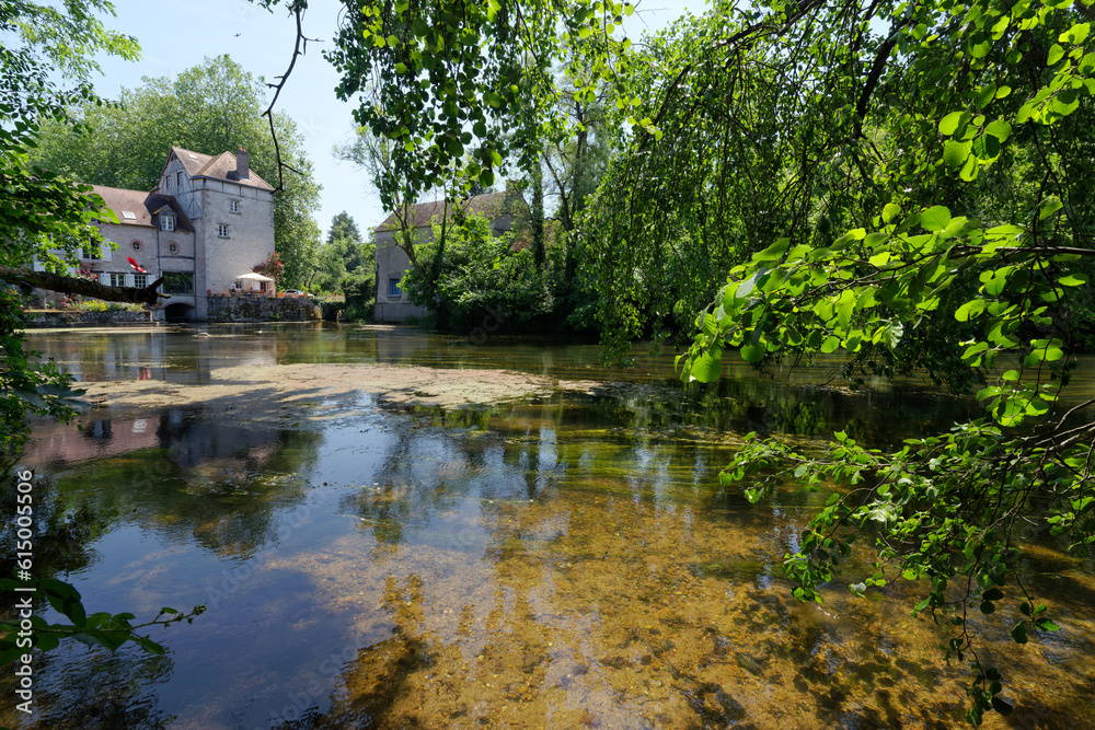 Loiret river in Saint-Hilaire-Saint-Mesmin village. 