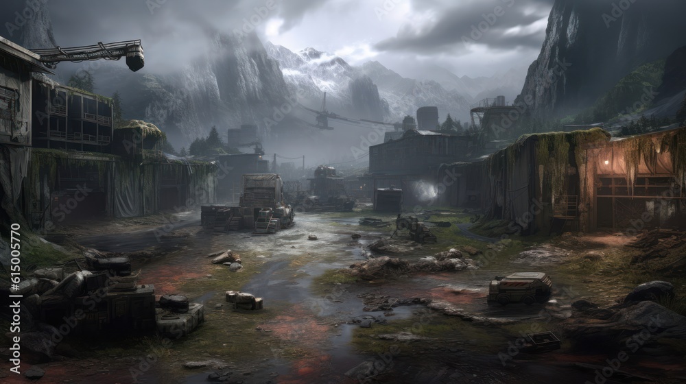 Fototapeta premium Military Game Environment Art