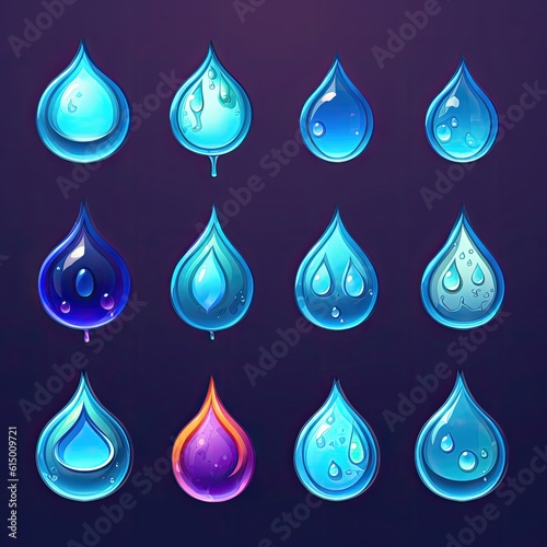 background water drop design ai generated