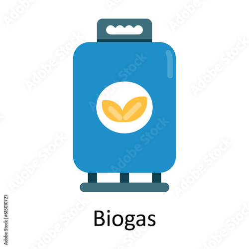 Biogas Vector Flat Icon Design illustration. Nature and ecology Symbol on White background EPS 10 File