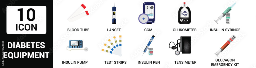 medical diabetes flat icon set for web
medical diabetes flat icon set for web