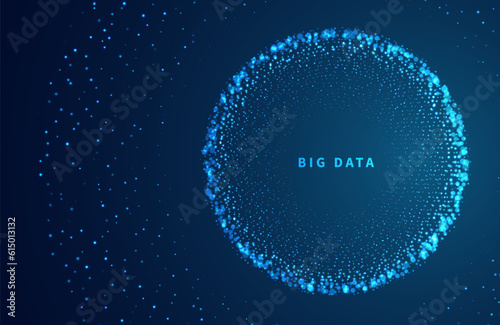 Abstract big data visualization. photo