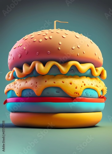 quishy oddly satisfying Soft Pop burger photo