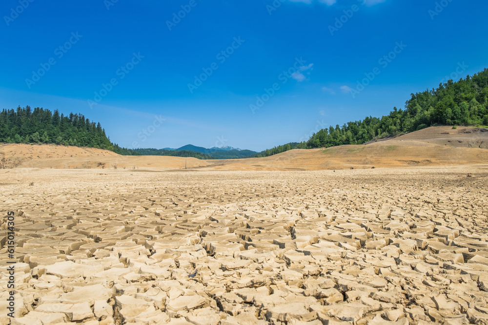 Valley of dry Lokvarsko lake in Gorski kotar, Croatia