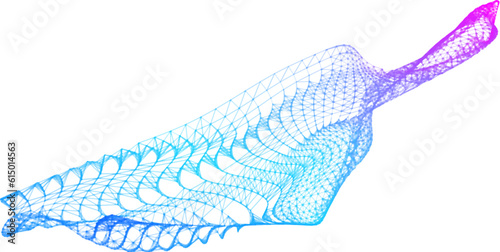 Network lines. Net wave information flow. Scientific paradigm solutions future. Forward vision progress. Big data cells deep development analysis. foresight conference background banner.