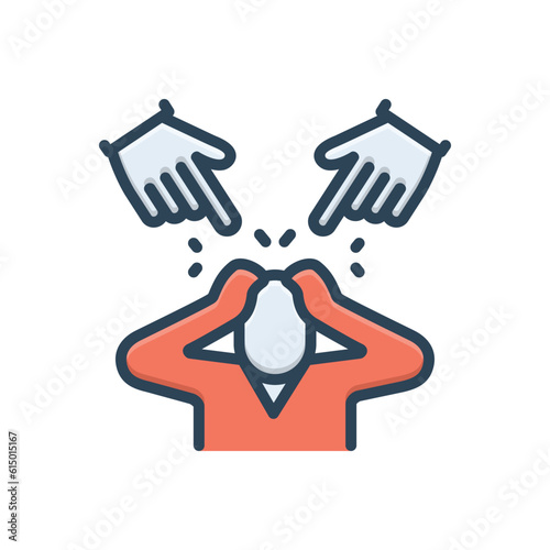 Color illustration icon for critics 