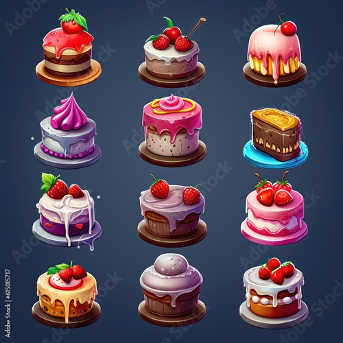 party cake birthday ai generated
