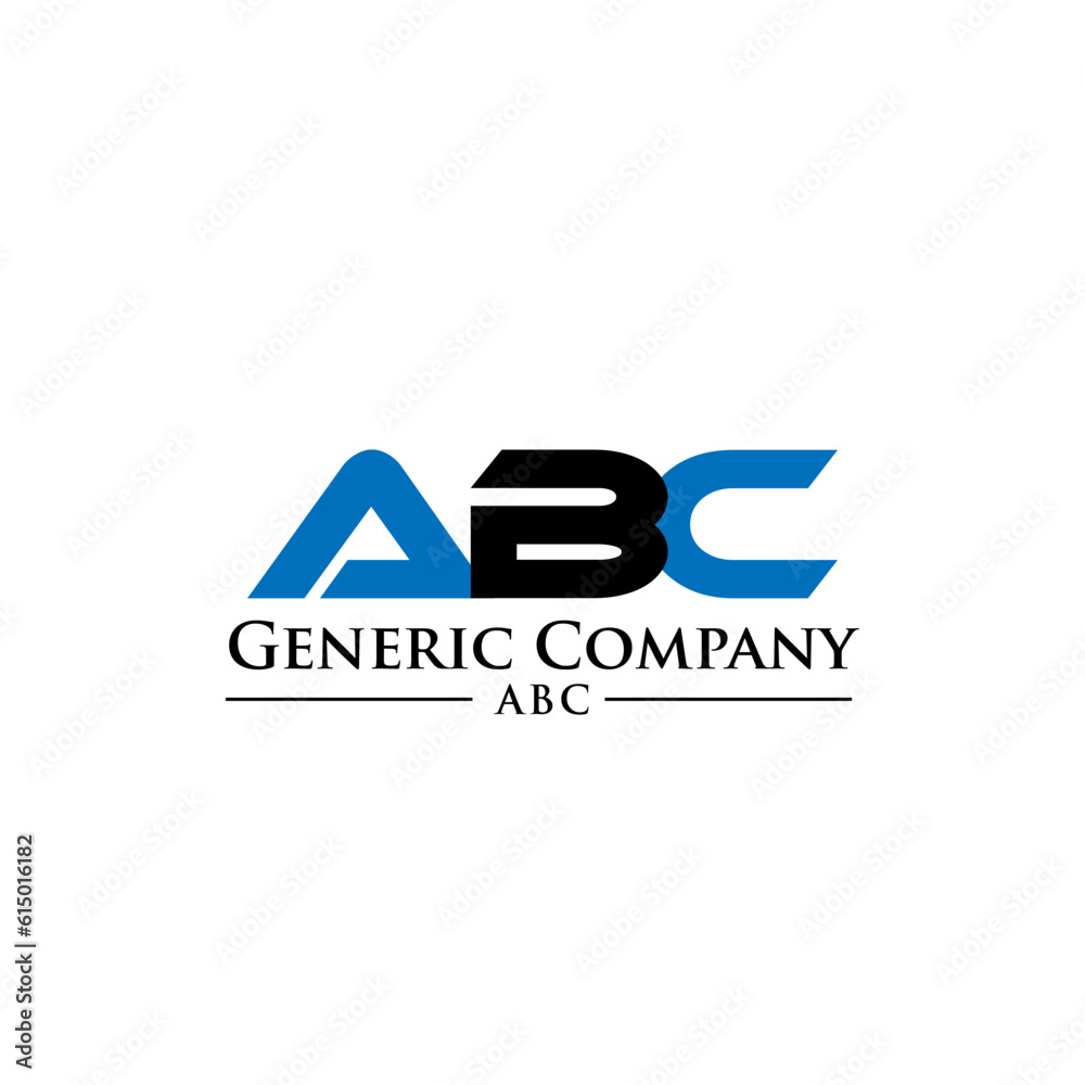 ABC letter generic logo design vector. English school badge vector logo ...