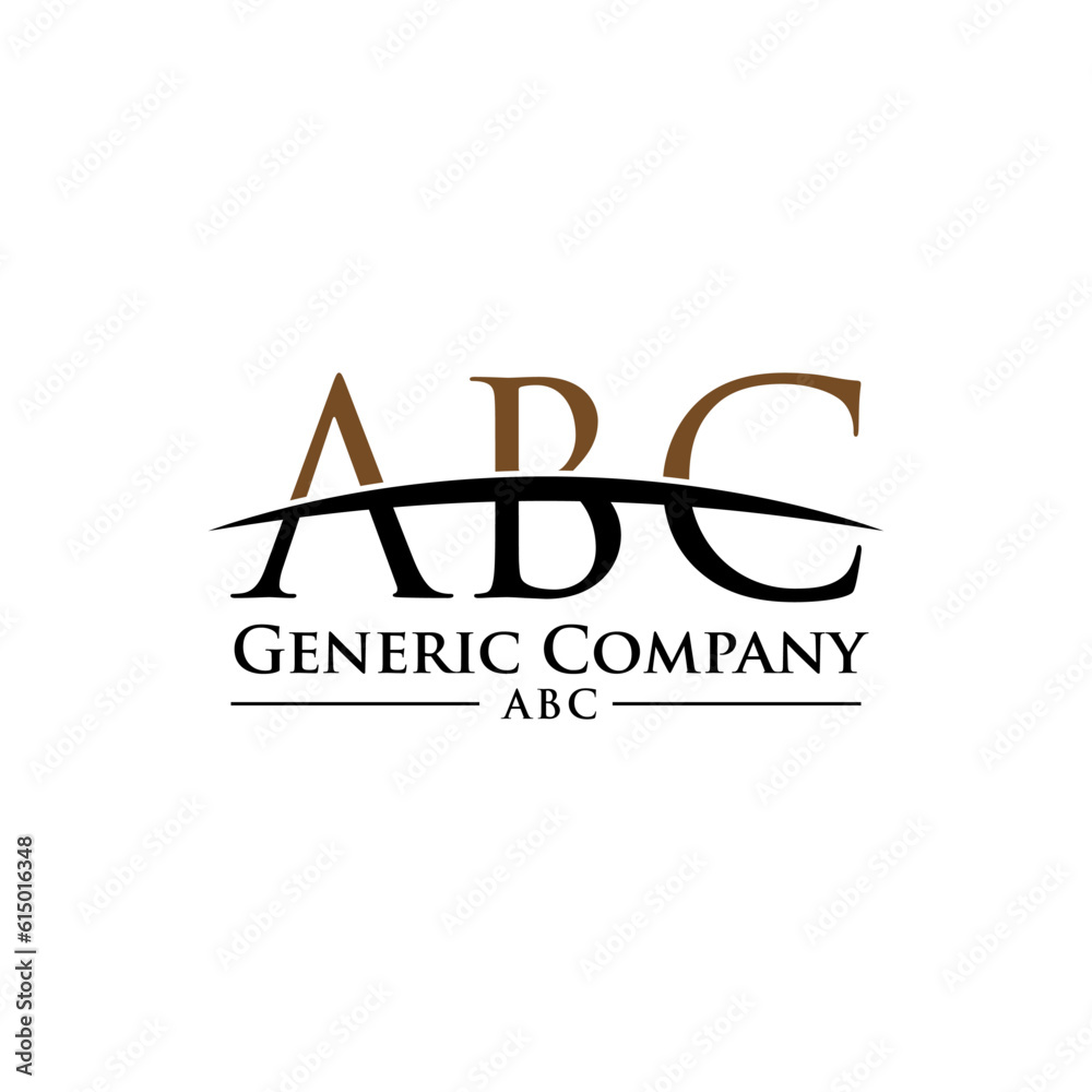 Abc letter generic logo design vector english school badge vector logo