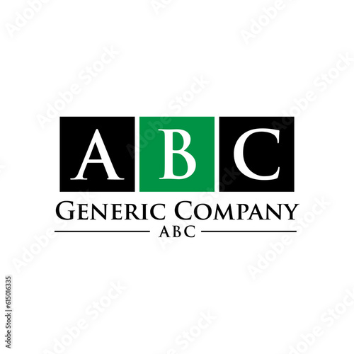 ABC letter generic logo design vector. English school badge vector logo, language learning emblem icon a b c letters. symbol of speaking club translation education modern simple flat design abstract