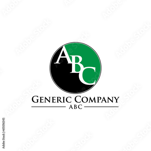 ABC letter generic logo design vector. English school badge vector logo, language learning emblem icon a b c letters. symbol of speaking club translation education modern simple flat design abstract