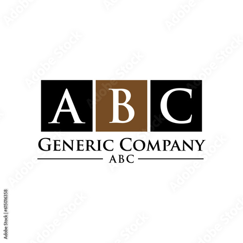 ABC letter generic logo design vector. English school badge vector logo, language learning emblem icon a b c letters. symbol of speaking club translation education modern simple flat design abstract