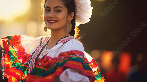 Fabulous Cinco de Mayo female dancer.  © alexkich