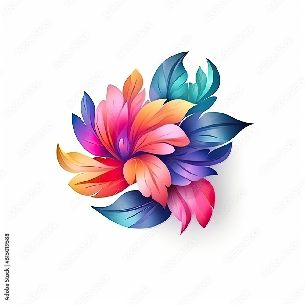 Cute Anemone blooming flower isolated on white background. Floral design with elegant flower. Generative AI Cute Anemone blooming flower isolated on white background. Floral design with elegant flower. Generative AI